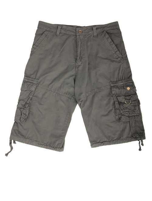 SAYFUT Men's Messenger Cargo Short With Leg Belted Plus Size S-4XL Color Black/Gray/Khaki