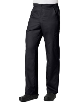 eon men's coolmax half-elastic drawstring waist cargo scrub pant