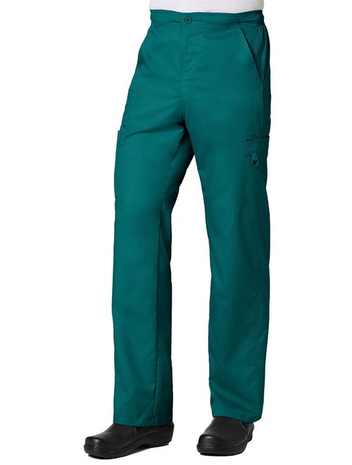 eon men's coolmax half-elastic drawstring waist cargo scrub pant