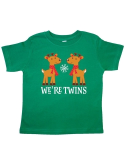 Christmas Twins Reindeer Holiday Toddler T-Shirt