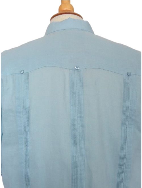 Guayabera Men's Cuban 4 Pocket Shirt Short Sleeve Cool Linen