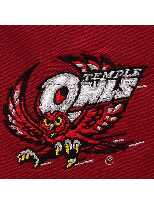 Temple Owls Antigua Logo Grande Pique Polo - Garnet