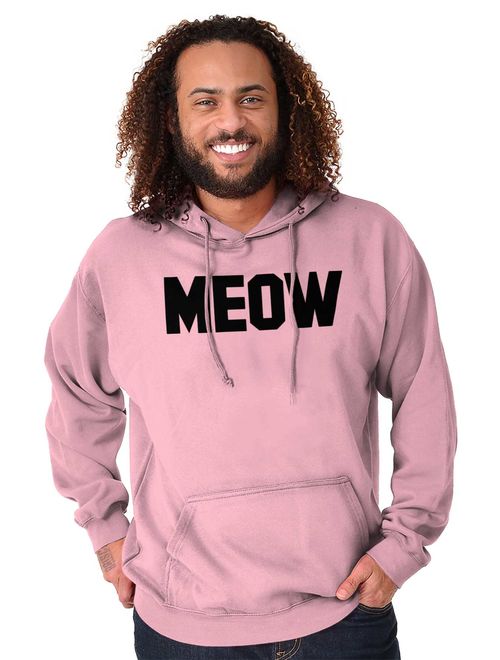 Brisco Brands Meow Sassy Cat Kitten Attitude Pullover Hoodie Sweatshirt