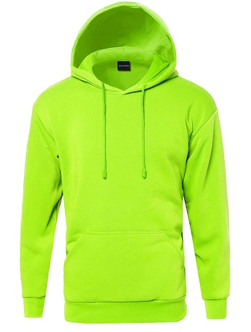 FashionOutfit Men's Basic Pullover Fleece Hooded Sweatshirt