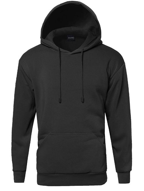 FashionOutfit Men's Basic Pullover Fleece Hooded Sweatshirt