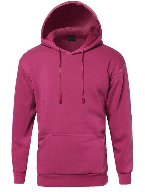 FashionOutfit Men's Basic Pullover Fleece Hooded Sweatshirt