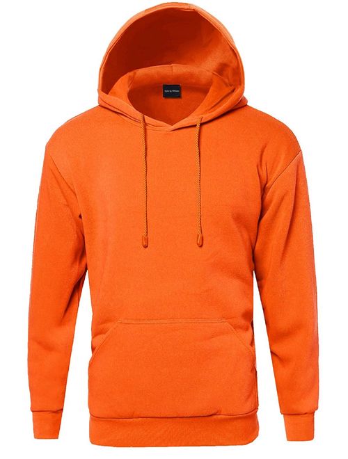 FashionOutfit Men's Basic Pullover Fleece Hooded Sweatshirt