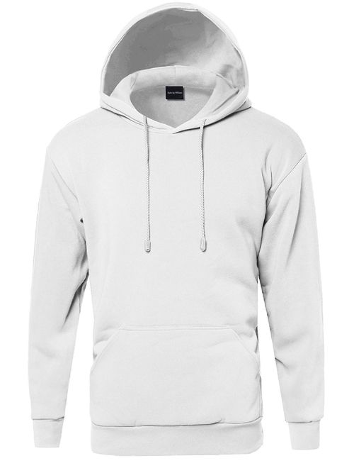 FashionOutfit Men's Basic Pullover Fleece Hooded Sweatshirt