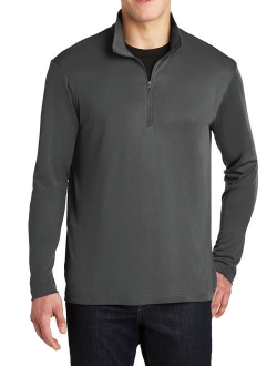 Mafoose Men's Long Sleeves PosiCharge Competitor Cadet Collar 1/4-Zip Pullover Black X-Small