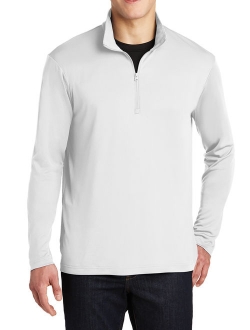 Mafoose Men's Long Sleeves PosiCharge Competitor Cadet Collar 1/4-Zip Pullover Black X-Small