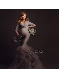 A Maternity grey dress "Selena"