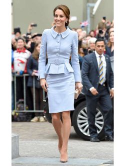 kate middleton inspired blue dress pencil rockabilly celeb inspired custom made