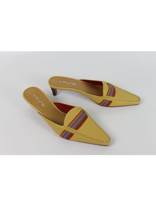 90s mustard heeled mules US 7.5