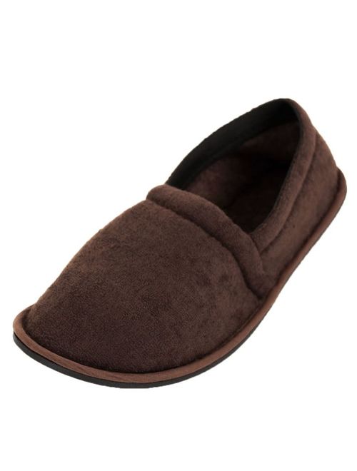 Easy USA Men's Terry Slip On House Slippers