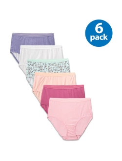 Women's Assorted Cotton Brief, 6 Pack