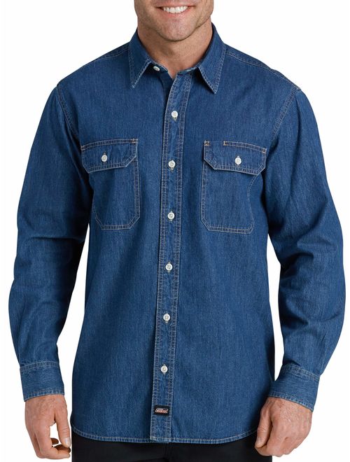 Dickies Big Men's Heavy Weight Long Sleeve Denim Shirt