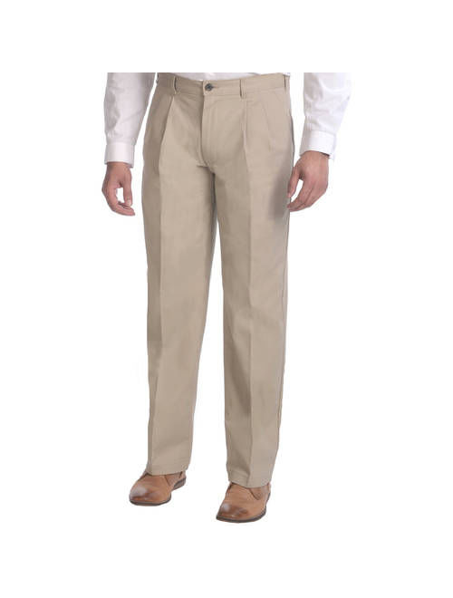 George Men's Pleated Front Wrinkle Resistant Pants