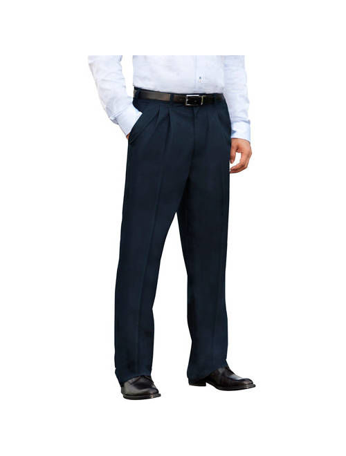 George Men's Pleated Front Wrinkle Resistant Pants