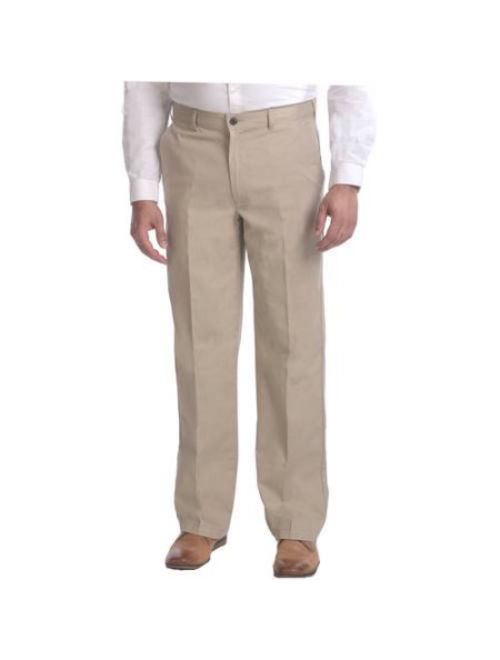 George Men's Flat Front Wrinkle Resistant Pants