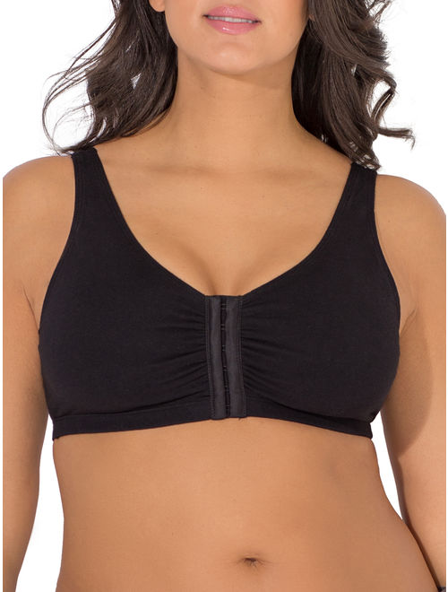 Fruit of the Loom Womens Comfort Front Close Sports Bra, 3 Pack, Style 96014D