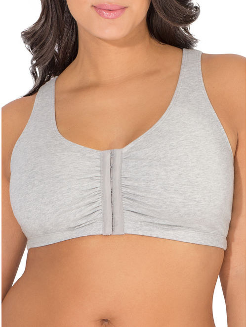 Fruit of the Loom Womens Comfort Front Close Sports Bra, 3 Pack, Style 96014D