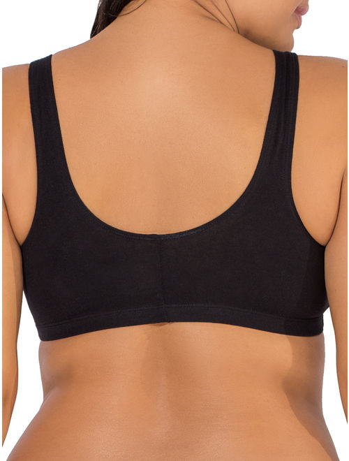 Fruit of the Loom Womens Comfort Front Close Sports Bra, 3 Pack, Style 96014D