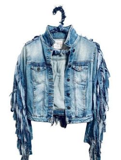 Fringe Back Denim Jacket