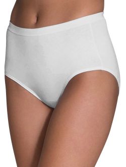 Women's White Cotton Brief, 10 Pack