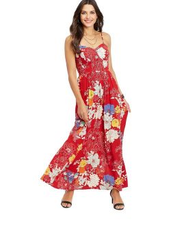 Floral Strappy Tank Maxi Dress