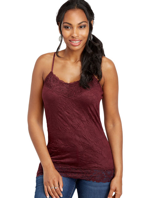 Maurices Solid Lace Crinkle Cami