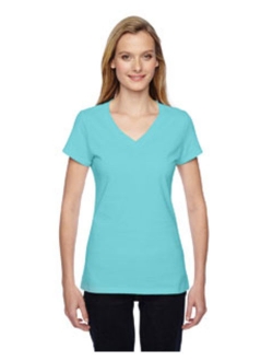 Ladies' 4.7 oz. Sofspun Jersey Junior V-Neck T-Shirt