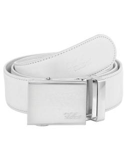 Falari Mens Genuine Leather Ratchet Dress Belt Automatic Sliding Buckle - 20 Variety Colors - Trim to Fit