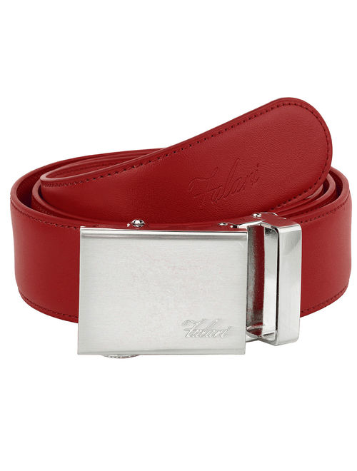 Falari Mens Genuine Leather Ratchet Dress Belt Automatic Sliding Buckle - 20 Variety Colors - Trim to Fit