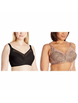 Women's Plus Size comfort shaping jacquard wire free bra, Style 1Q20