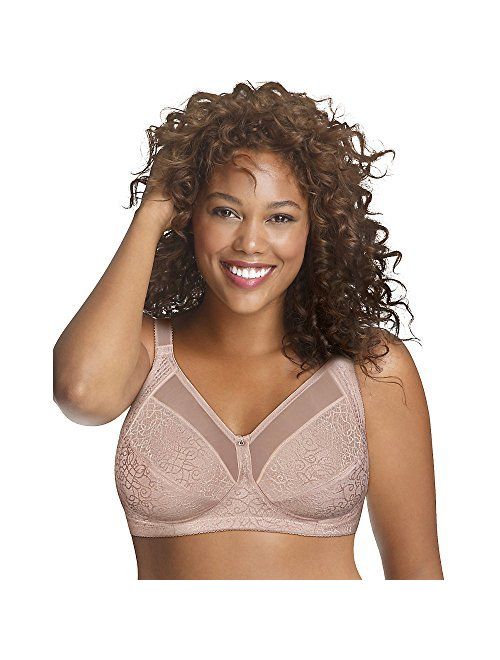 Just My Size Women's Plus Size comfort shaping jacquard wire free bra, Style 1Q20