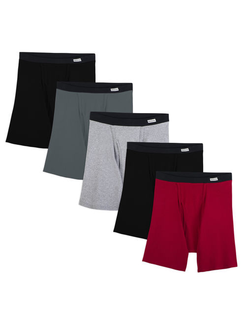 Men's Dual Defense Covered Waistband Boxer Briefs, 5 Pack