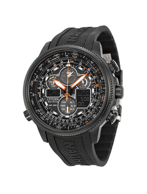 Citizen Eco-Drive Navihawk Atomic Alarm Chronograph Men's Watch, JY8035-04E