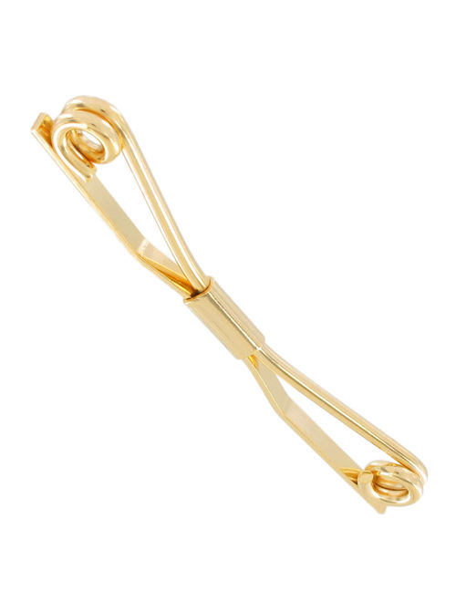 Gold Tone Men's Bent Wire Collar Bar Clip