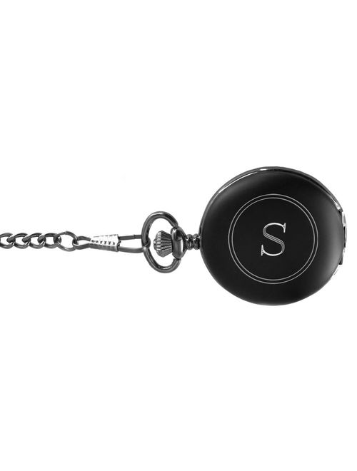 Visol Benson Black Matte Pocket Watch - Letter B