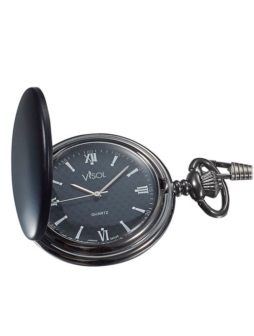 Visol Benson Black Matte Pocket Watch - Letter B