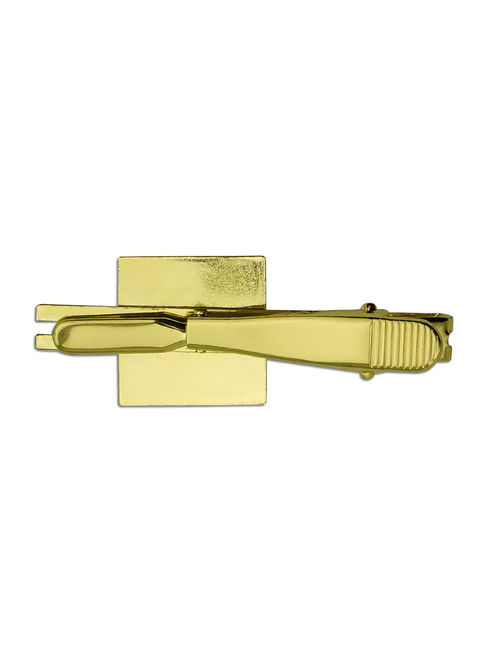 Be Still and Know that I am God Psalm Inspirational Christian Square Tie Bar Clip Clasp Tack Gold Color