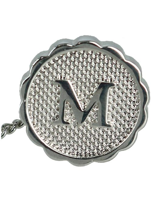 Men's Silver Tie Tack With Initial