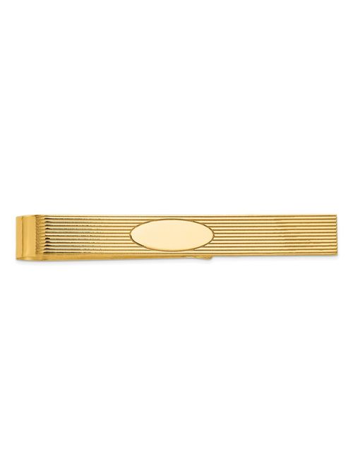 Solid 14k Yellow Gold Tie Bar (8mm x 50mm)