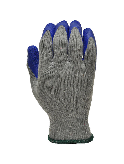 G & F 3100S-DZ Knit Work Gloves, Textured Rubber Latex Coated for Construction, 12-Pairs, Men's Small