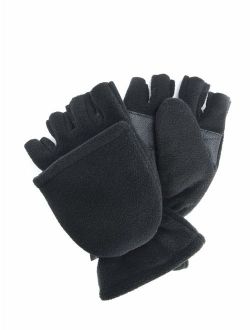 QuietWear Men's Waterproof Fleece Flip Mittens