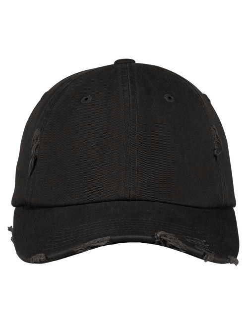 Mafoose Men's Distressed Cap Hat Black