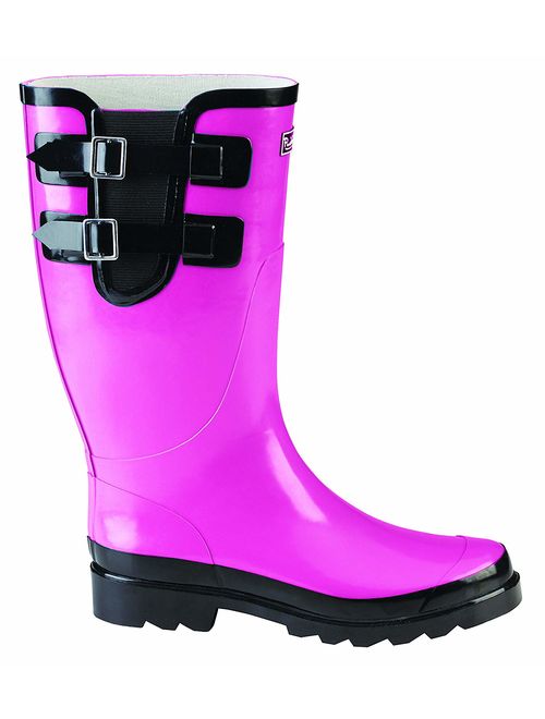 puddletons women's classic double strap rain boots