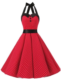 Dressystar Vintage Polka Dot Retro Cocktail Prom Dresses 50's 60's Rockabilly Bandage