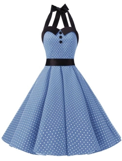 Dressystar Vintage Polka Dot Retro Cocktail Prom Dresses 50's 60's Rockabilly Bandage