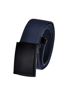 Men's Golf Belt in 1.5 Black Flip Top Buckle with Canvas Web Belt Small Black